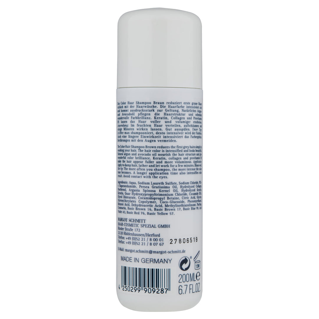Color Haar Shampoo Braun mit mit Argan- und Avocado-Öl, 200ml