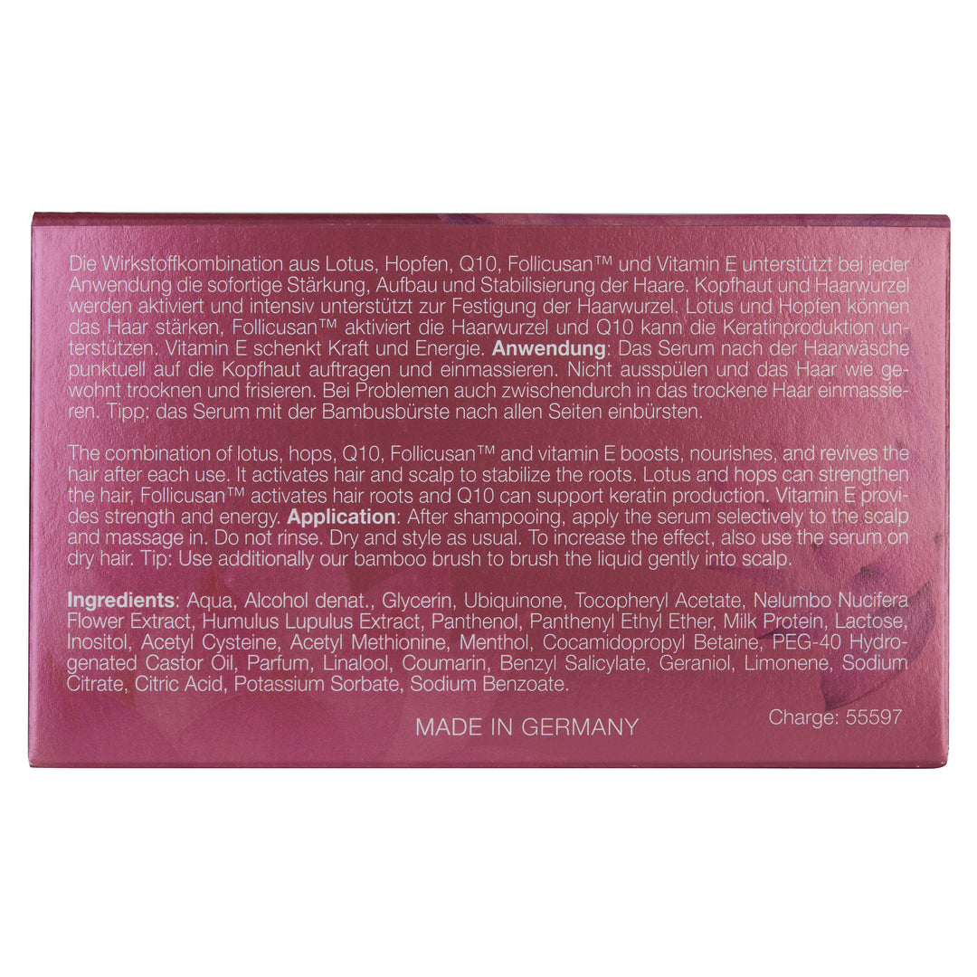 Lotus hair ampoules with hops and Q10