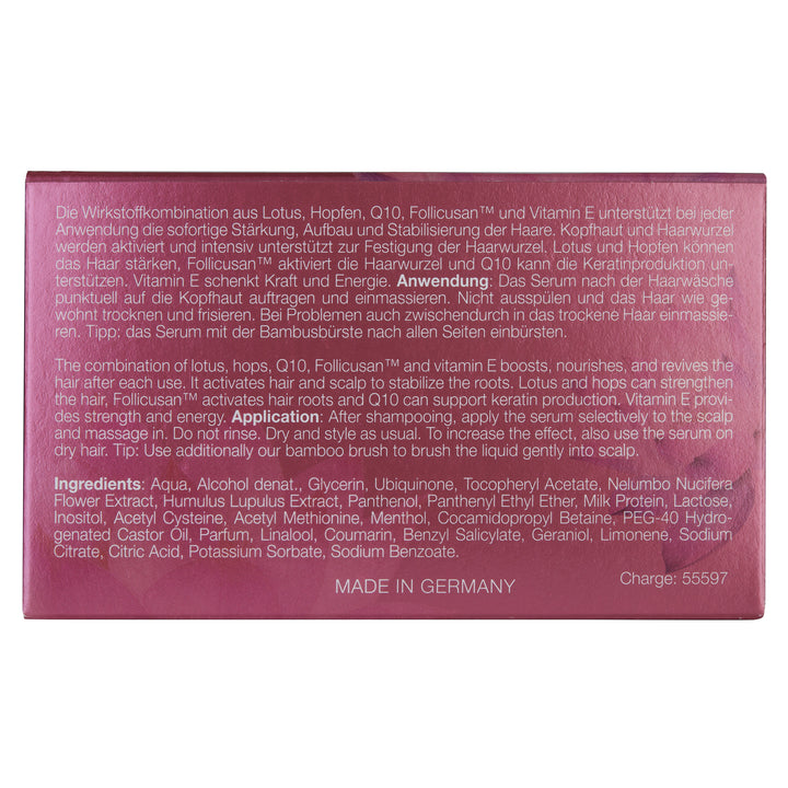 Lotus hair ampoules with hops and Q10