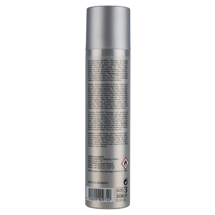 Haarliebe Haarspray mit Moringa & Aprikosenkernöl, 300ml - 80% Befüllung