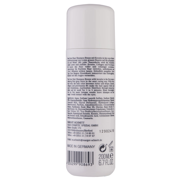 Color Haar Shampoo Braun mit Keratin, 200ml zur Farbauffrischung